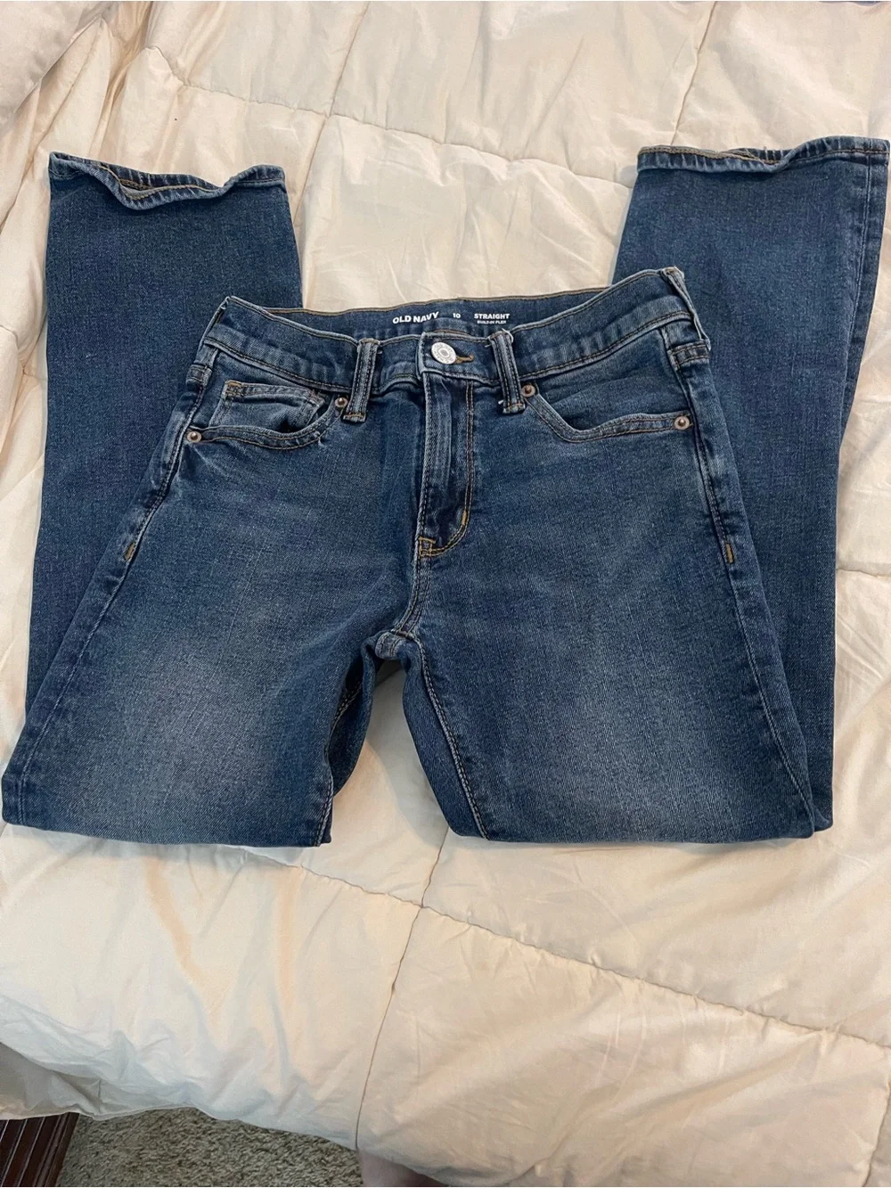 Old Navy Kids Straight-Leg Jeans in Dark Blue Denim